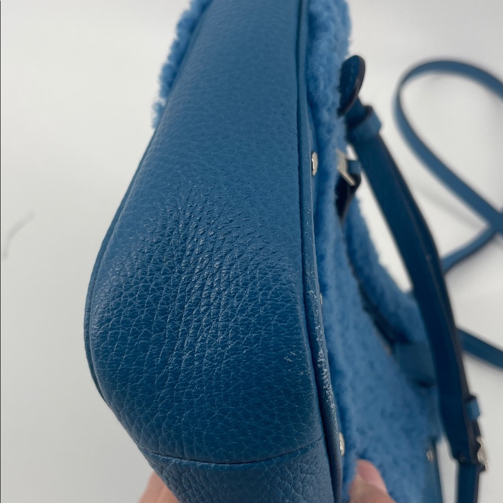 Coach Rhyder Shearling Pouchette in Blue G1593 D2 - Picture 9 of 10